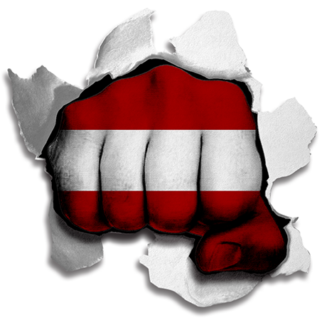 Fist Latvia Flag Logo vinyl decal